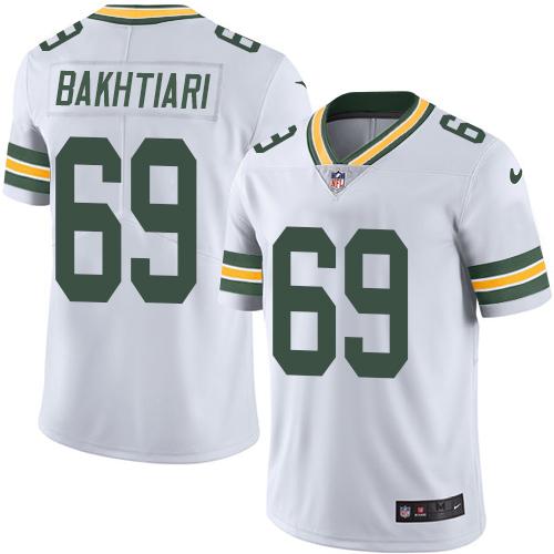 Nike Packers #69 David Bakhtiari White Men's Stitched NFL Vapor Untouchable Limited Jersey - Click Image to Close